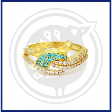 22K Gold Stoned Ring for Women's & Girl's