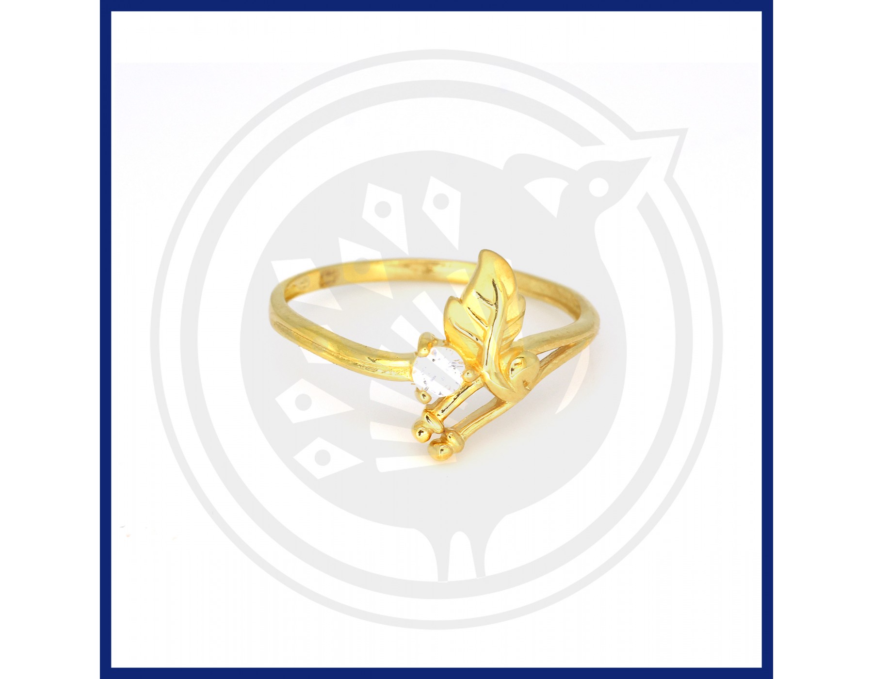 Designer Gold Leaf Ring | Lovely Leaf Gold Ring - PC Chandra Jewellers