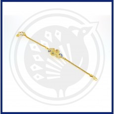 22K Gold Dual Peacock Casting Bracelet