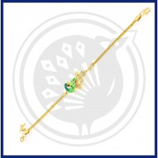 22K Gold Stylish Peacock Casting Bracelet