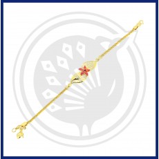 22K Gold Classy Flower Casting Bracelet