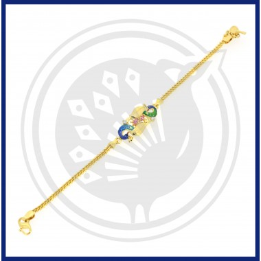 22K Gold Trendy Casting Peacock Bracelet