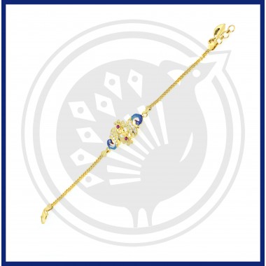 22K Gold Peacock Casting Stoned Bracelet