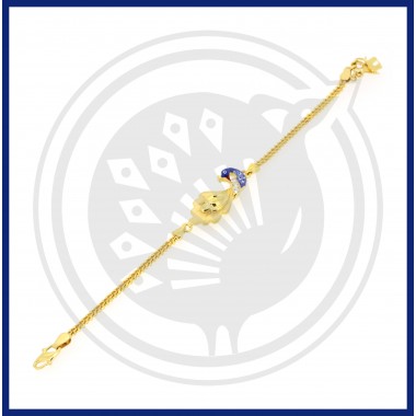 22K Gold Trendy Peacock Casting Bracelet