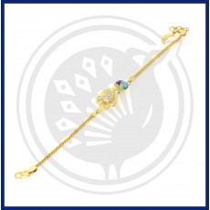 22K Gold Elegant Casting Peacock Bracelet