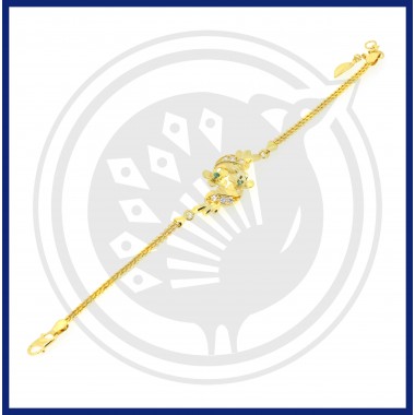 22K Gold Fancy Flower Casting Bracelet