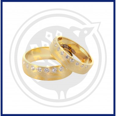 22K Gold Tanujaa Modern Couple Ring