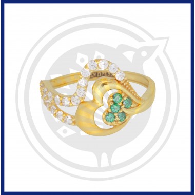 Attractive Emerald Style Zircon Stone Ring