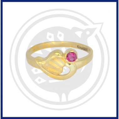 22k Gold Single Pink Zircon Fancy Ring Collection