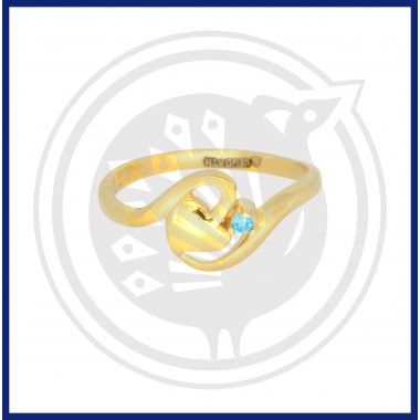 22K Gold Trendy Look  Zircon Stone Ring For Women's