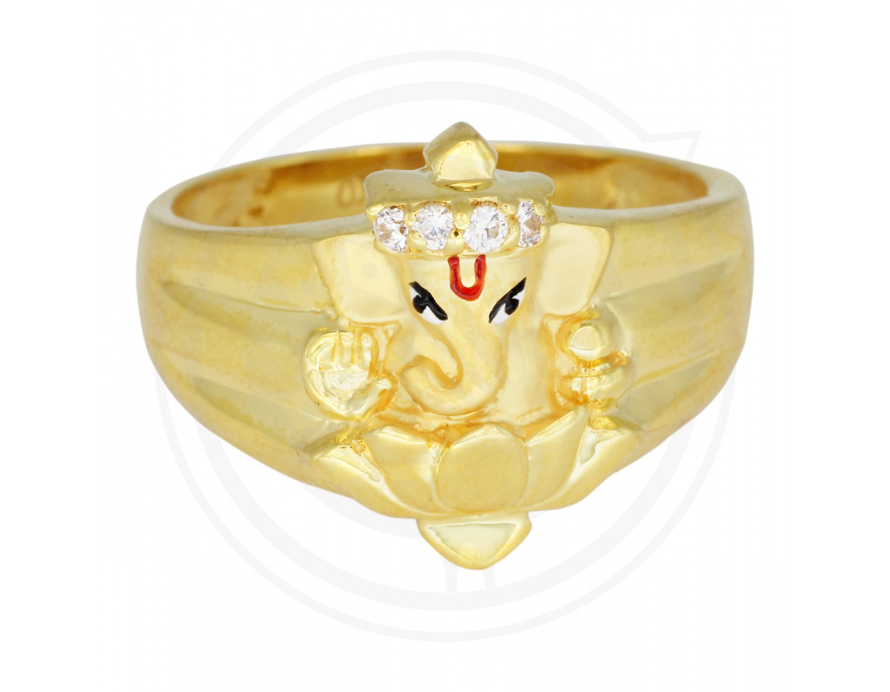 Buy quality 916 Gold Plane Ganesh Gents Ring in Ahmedabad