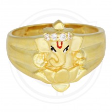 22K Gold Lord Ganesh Ring for Gent's