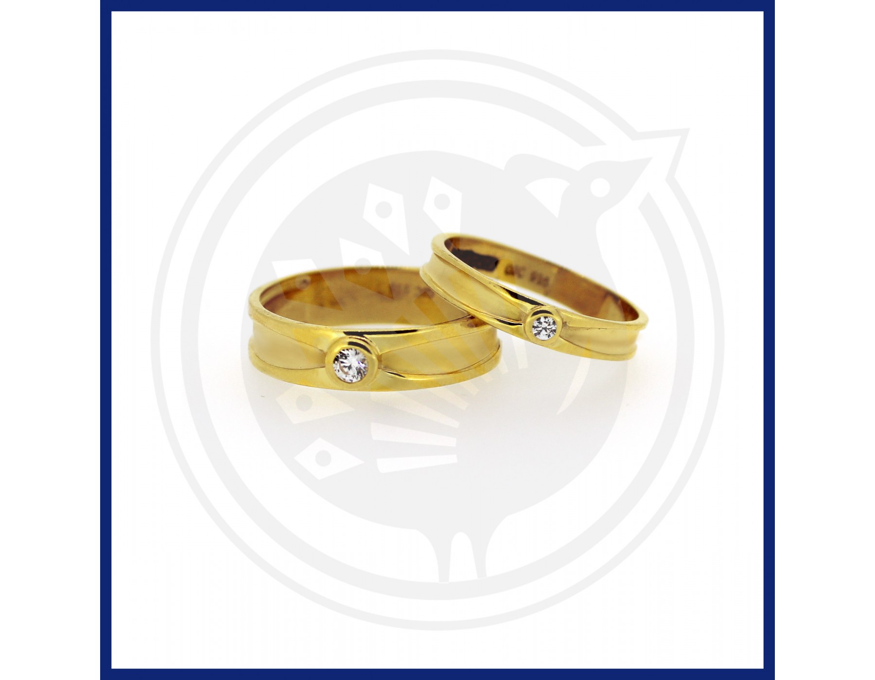 22K/ 916 Yellow Gold Two Tone Ring – Far East Jewellers