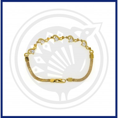 Petite Floral 22KT Gold Bracelet | Tallajewellers