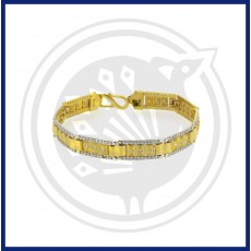 22K Gold Stylish Zircon Bracelet for Men