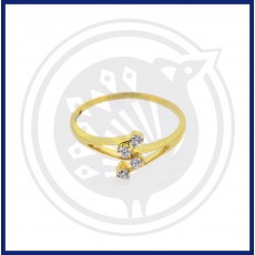 18K Diamond Modern Design Girl's Ring