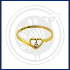 18K Diamond Stylish Single Stone Women's Ring