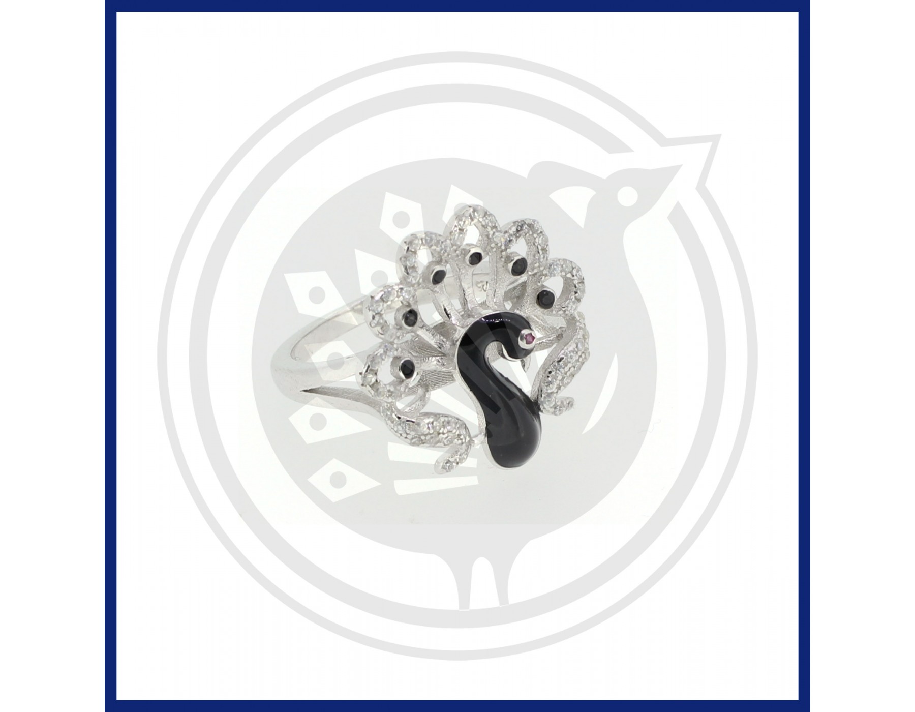 Silver look-alike peacock Ring with Stones – RKG SHOPPING