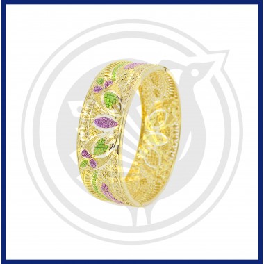  Gold Bengal Broad Bangle For Girls