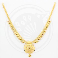 Gold Fancy Mango Necklace For Girls