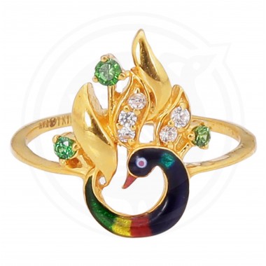 22K Gold Fancy Peacock Ring Collection for Women's & Girl's 