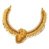 22Kt Antique H.ELG Nagas U Gold Necklace Peacock Design with Stones